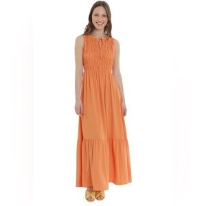 NWT DONNA MORGAN Cordelia Tiered Maxi Dress/ Orange